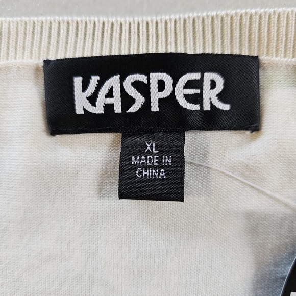 Kasper Palm Print Sleeveless Top - Size XL - NWT - Picture 9 of 10